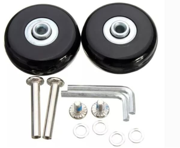 50 x 18 mm pakke med 4 bagagekuffert udskiftningshjul, gummi