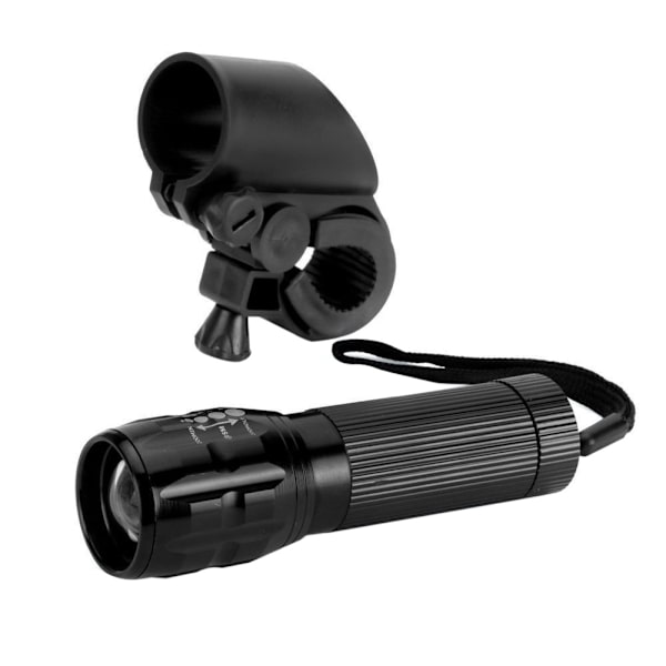 Kraftfull cykellampa, teleskopisk fokus, tre lumen zoom