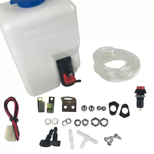 Universal Vindrutetvättflaska Kit med Pump Slang Munstycken Kabel