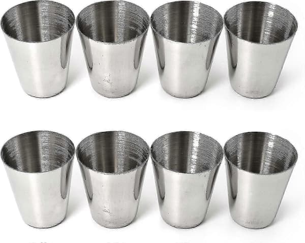 Shotglas Set, 12 Shotglas i Rostfritt Stål, Campinggåvor