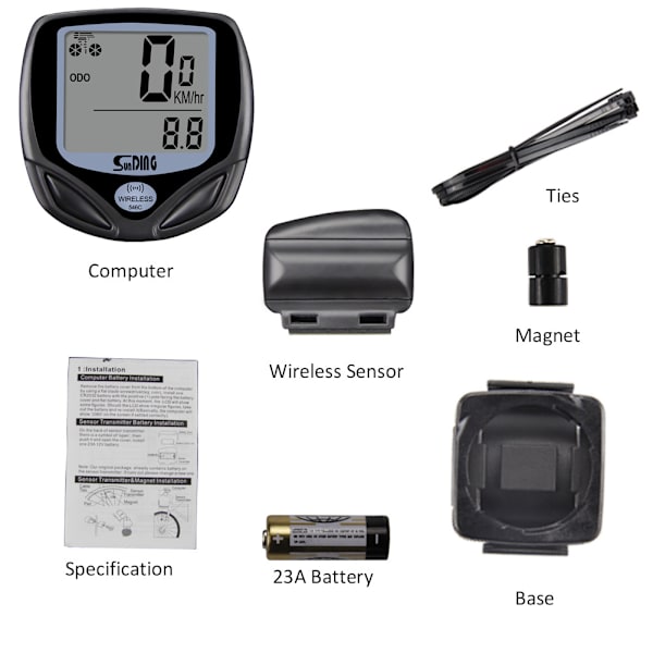 Trådløs Multifunktions Cykelhastighedsmåler Cykel Odometer