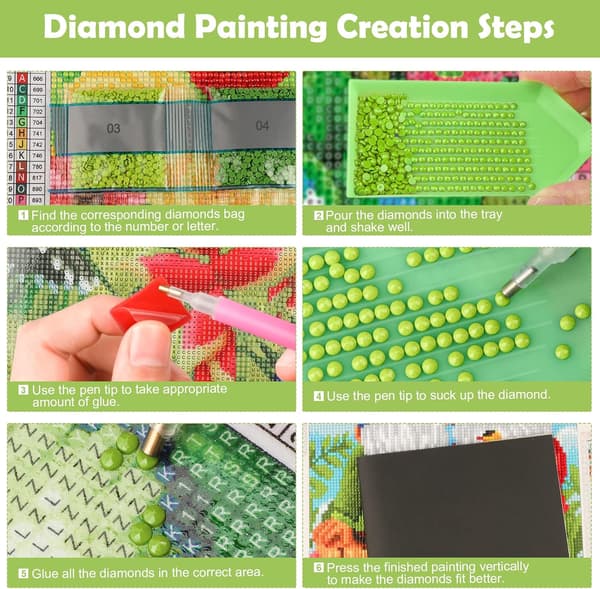 ##/30x40cm 5D DIY Diamantmålning Set - Grönt Underland, tout d##/