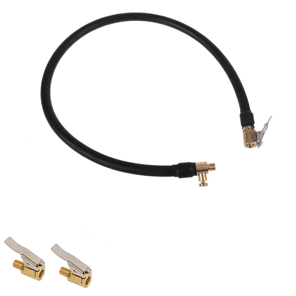 Dekkventil Adapter for Bil, Dekkpumpeslange med 2 Messing Inf