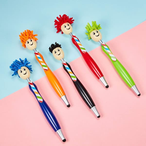 Mop Head Pen Skjermrenser Stylus Penner 2-i-1 Stylus Pen Støvfjernere