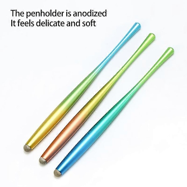 Berøringsskjermpenn Utskiftbar Nib Gradient Farge Universal Sensitiv Liten Midjeform Skriving Aluminium Legering Nettbrett Berøringsskjerm Kapasitiv Blyant H