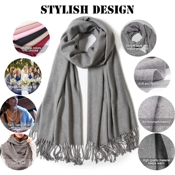 ##/Vinter skjerf varmt rødt skjerf tykt ensfarget kashmir skjerf 200*##/
