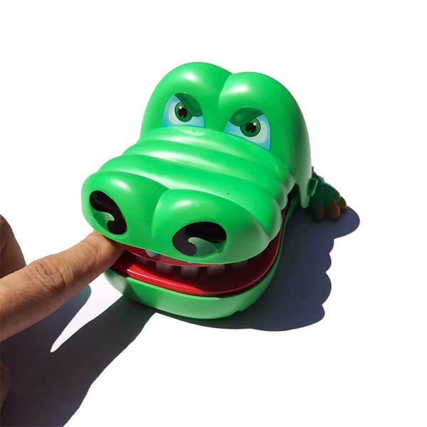 Krokodil Klassiska Leksaker 1 Styck Mun Tandläkare Bita Finger Familjespel Barn Actionspel Leksaker