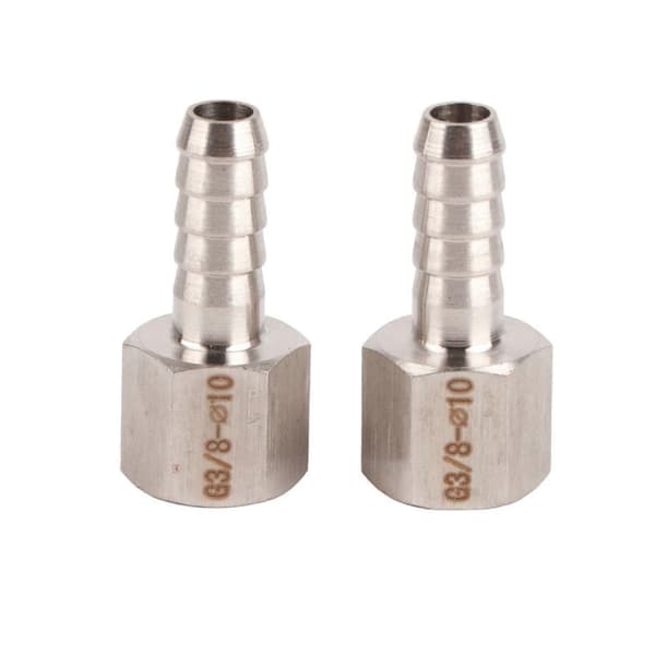 2 st 3/8in BSPP Honkontakt Barb Joint Pneumatisk Snabbkopplingskontakt (3/8in?10mm)