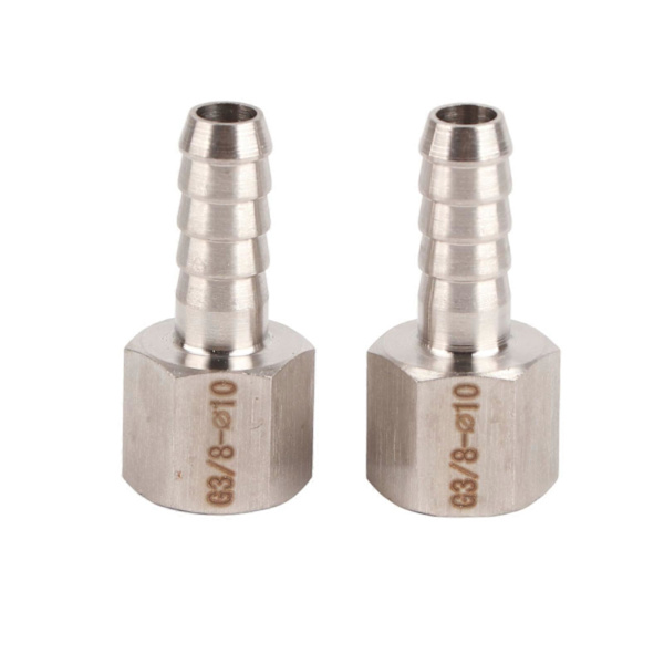 2 stk. 3/8in BSPP hungevindforbindelse Barb Joint Pneumatisk hurtigkoblingsforbindelse (3/8in?10mm)