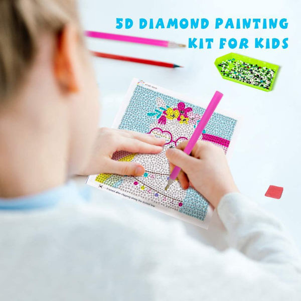 Et sett med små elefant 5D diamantmaleri barnetegning c