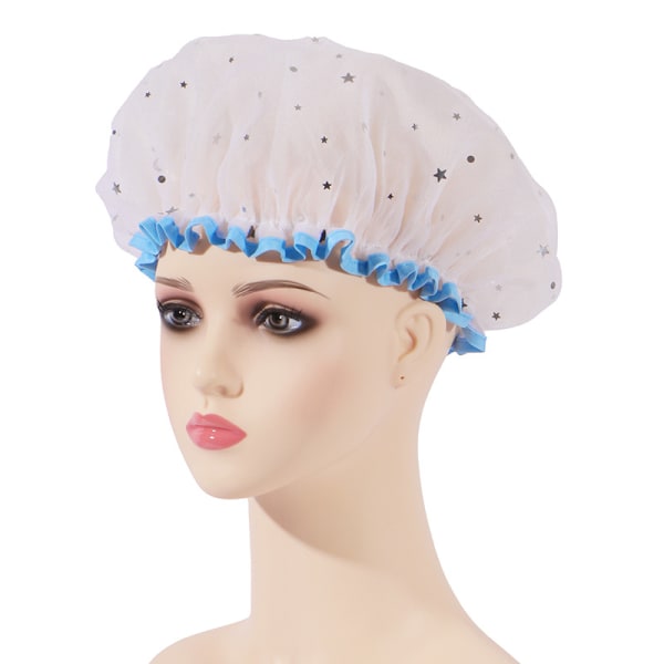 1-pack blå stjärnbrätte cap, mögelbeständigt tvättbart hår