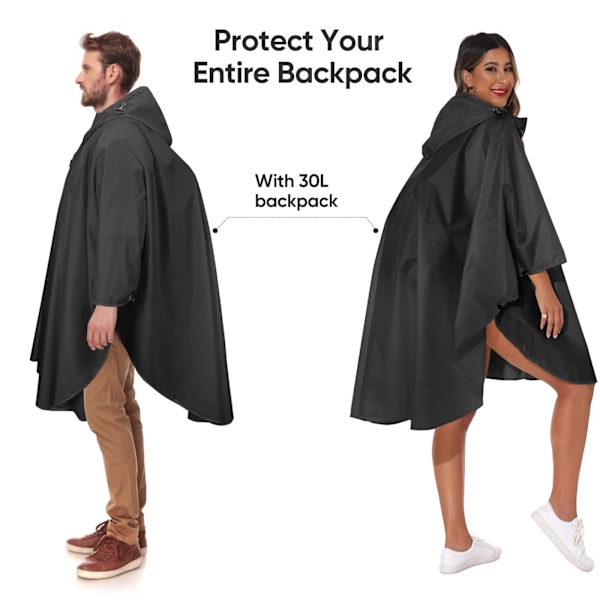 ##/Poncho Lätt Regnrock - Marinblå Blommig, Poncho imperméable et r##/