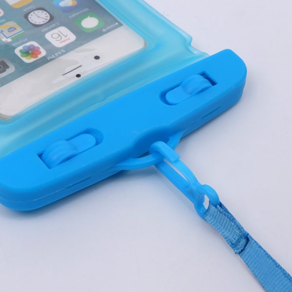 2 stk vanntett smarttelefonveske med flytende kollisjonspute (blå 5.2-6.