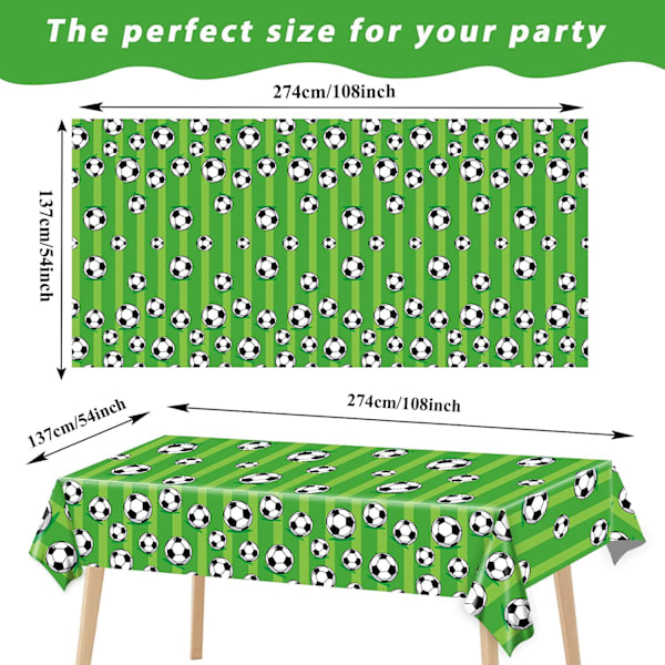 137*274cm Boland Bordsduk Fotboll multicolor