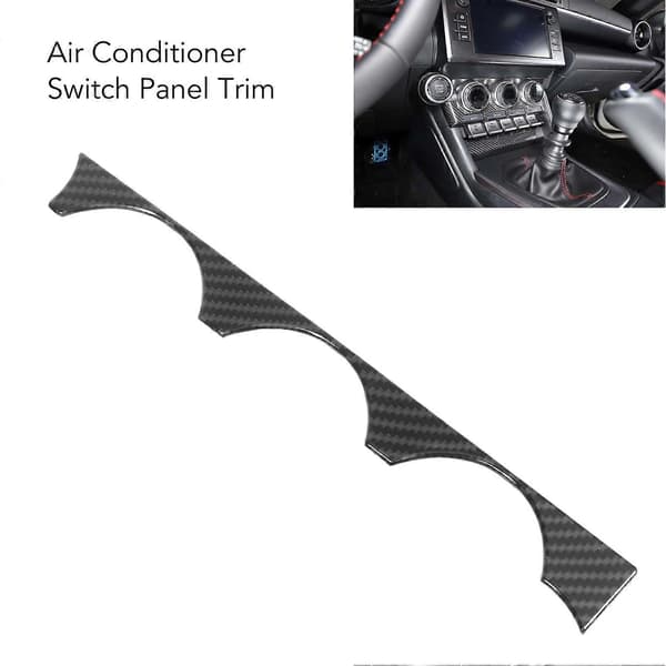 Bil Luftkonditionering Knapp Panel Ram Trim Kolfibermönster Slät Yta Ersättning För Subaru BRZ ZN8 ZD8 2022+