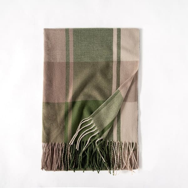 Ullscarf damscarf mjuk och gosig rutig vinterscarf poncho kvalitet