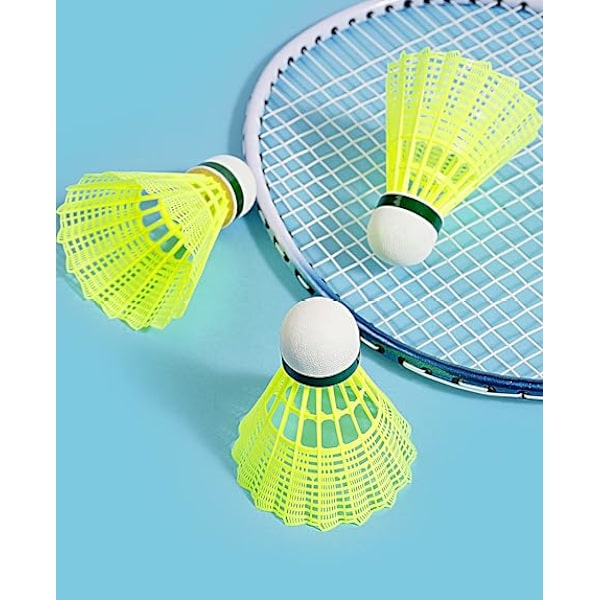 6 Pak Nylon Badmintonfjerbolde, Nylon Fjer Shuttle