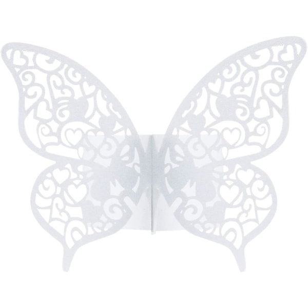 50 x Butterfly Servietringe, Perlemorsringe Servietpapir, til Bryllup