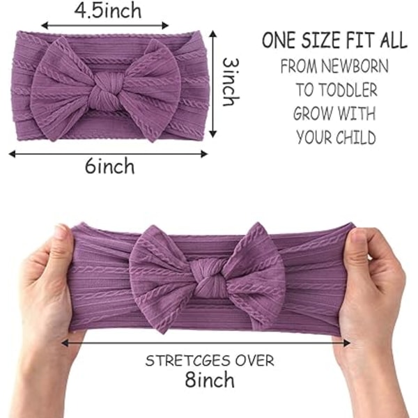 ##/Baby Pandebånd  Super Blød Strækbar Knude Baby Turban  Flerfarvet Knude Pandebånd Hårbånd til Nyfødt Baby Piger  Baby Toddler Hårbånd##/