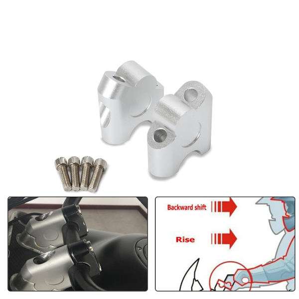 ##/Styreforhøyere Universal Motorsykkel for 22mm Motorsykkel Styre Styre Bakre Monteringsadapter##/