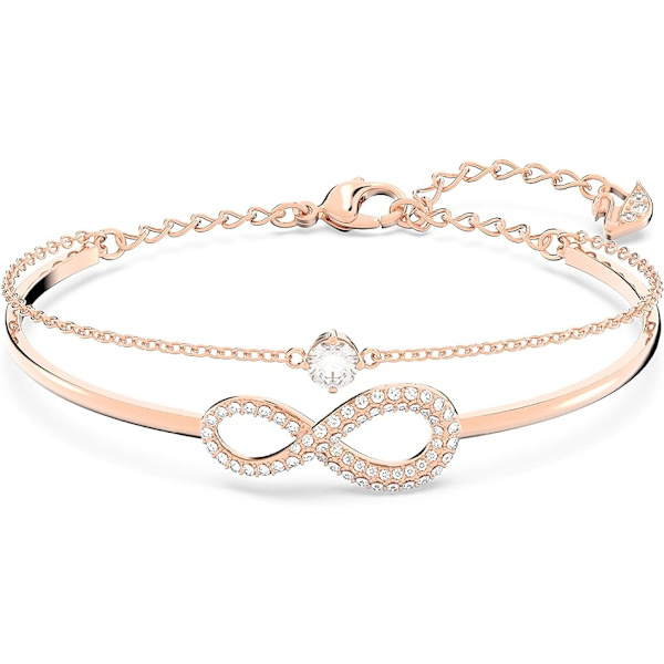 Infinity Crystal Smyckessamlingar, Rhodium & Roséguldton F
