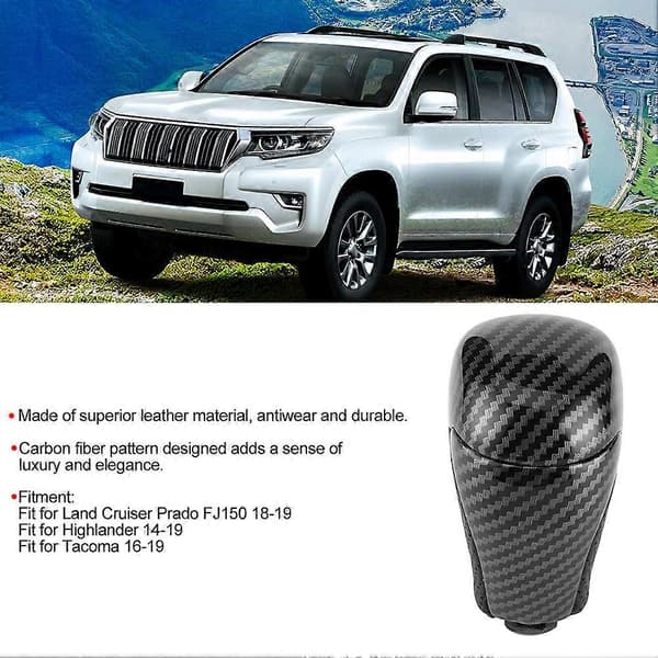 Girspak i lær og karbonfiber, perforert, passer til Highlander/Tacoma/Land Cruiser Prado