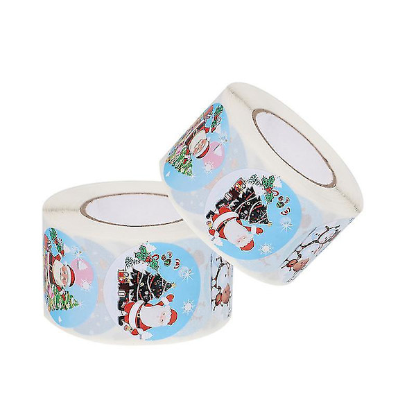 7X4cm Tarratelineet &amp; Täyttörullat 2 Rullaa Joulu Tarrat Itseliimautuvat Pakkaus Tarra Satunnainen Kuvio