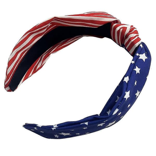 Amerikansk flagg knute pannebånd Independence Day vridd pannebånd Kvinner knute pannebånd