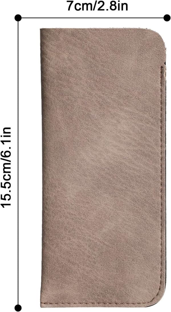 Svart mjukt glasögonfodral 3-pack, PU-läderfodral för glasögon och läsglasögon