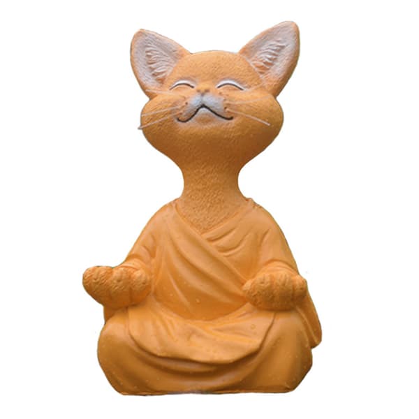 ##/Gul meditativ katt i harts##/