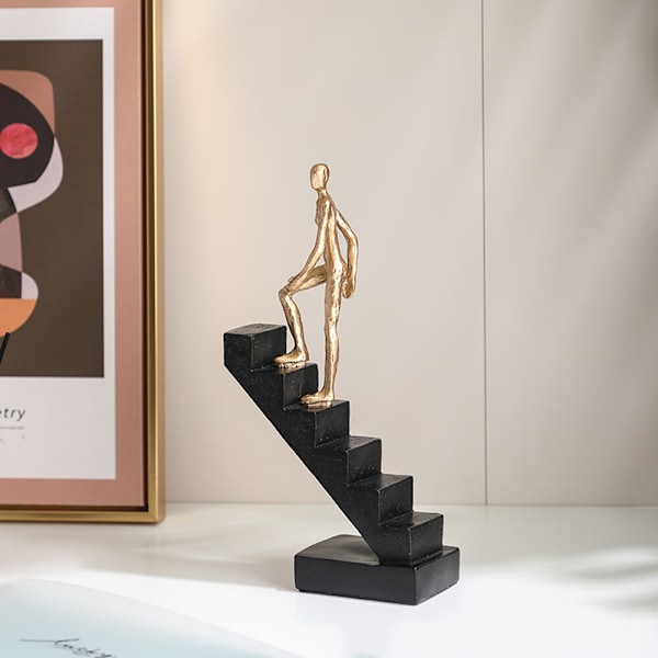 \"Stig til Toppen\" Dekorativ Figur - 29cm Høy Marmor Scu