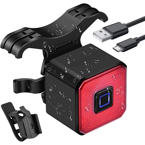 ##/USB-latautuva älykäs polkupyörän takavalo jarruanturilla erittäin kirkas##/