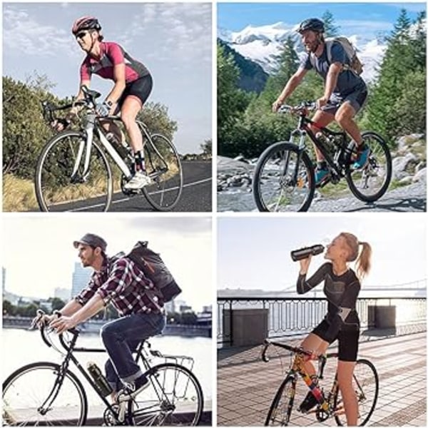 Cykelvattenflaskehållare med BPA-fri 800 ml/28 oz cykelvattenflaska, Blå