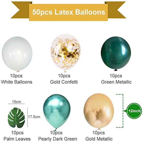 50 stk (Skogserie) Helium Latexballonger for Jente Kvinne B