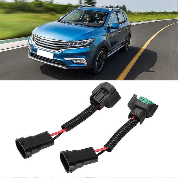 2 stk. H11 Pære Lampe Base Adapter Fatning Hun Han Ledning Stik Sele Holder Til Bil Forlygte