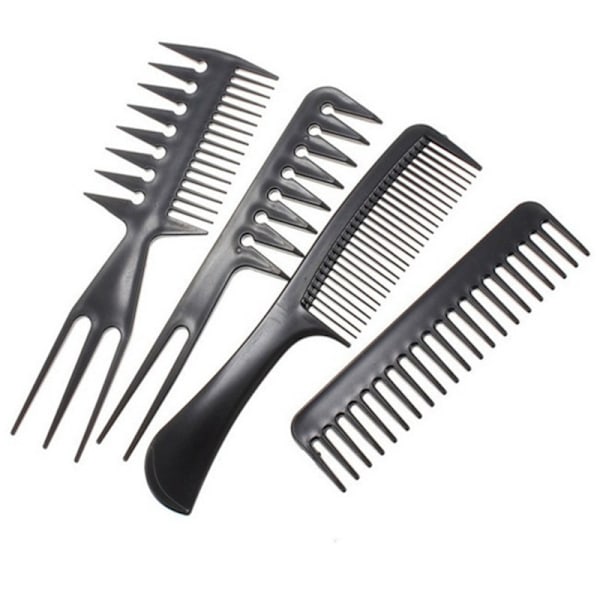 ##/2-pack 10 Antistatiska Svarta Plastkammar för Salong Frisör Barber Hår##/