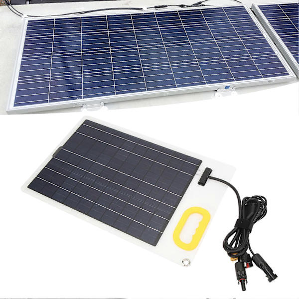 Solpanel Kit 100w Polysilicium Solcelleoplader med 30A MPPT Controller Dobbelt USB-port til RV Campere