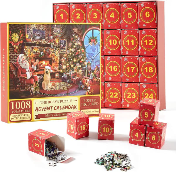 Julepuslespill, 1008 brikker, 24 dager