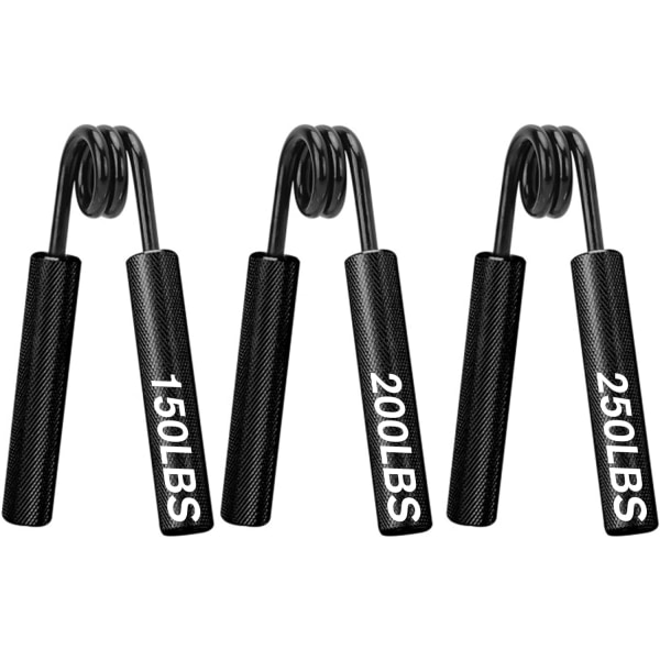 Handgreppsförstärkare, 3-pack (150, 200, 250 lbs) Greppstyrka Träning