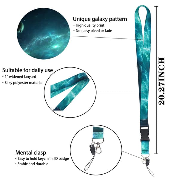 ##/Nebula Star Quality Lanyard med nyckel- eller ID-korthållare##/