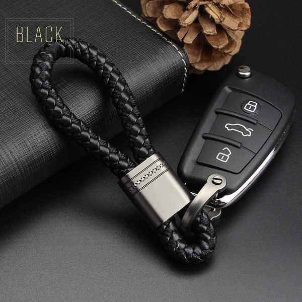 Tvåpack svart nyckelring bilnyckelring utan logotyp handtagsrem