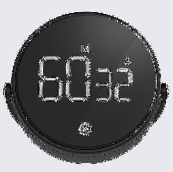Digital Timer Roterande Kökstimer Med Magnetisk Bas 100 Minuters Timer. Tydlig LED-Display Ljudprompt Lämplig För Kök Studier Och Sport.bl