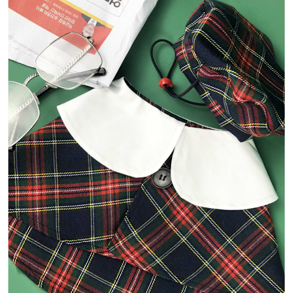 2 st hundkläder, hattar, brittisk stil, söta, Teddy Sc