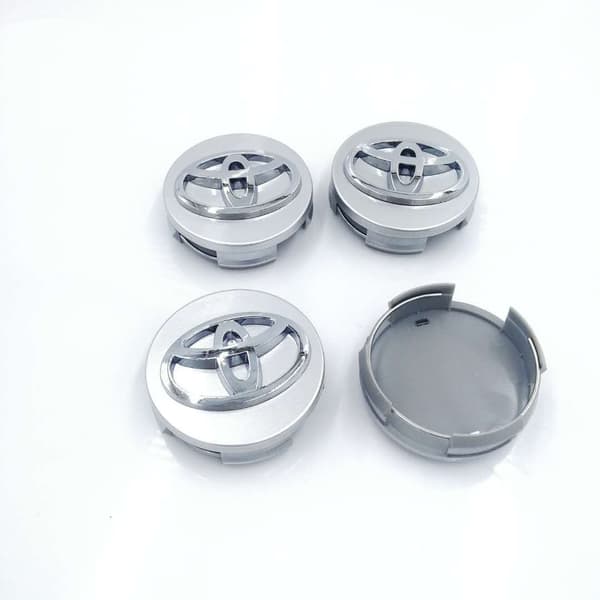 Toyota 4 62mm Hjulkapsel Navkapsel för Logotyp Silver