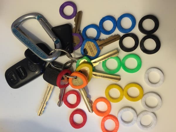 32 pakker med 2,3 cm runde nøkkelhetter for små, flate, runde husnøkler