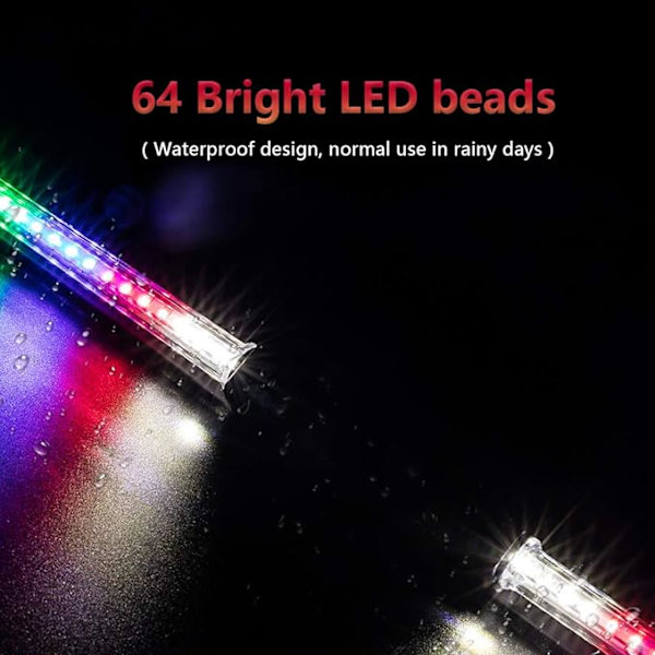LED-pyöränrengas, 64 LED-valoa 30 erilaista kuviota Vedenkestävä pyöränrengas