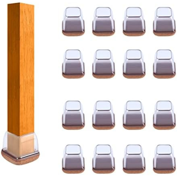16 kpl (Neliö, Sopii: 0,5\" - 0,8\") Erittäin Pieni Silikonituolin Jalka