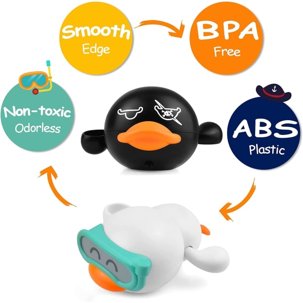 3-pack Baby Duck Badleksaker för Dusch för 1 2 3 4 År Gamla