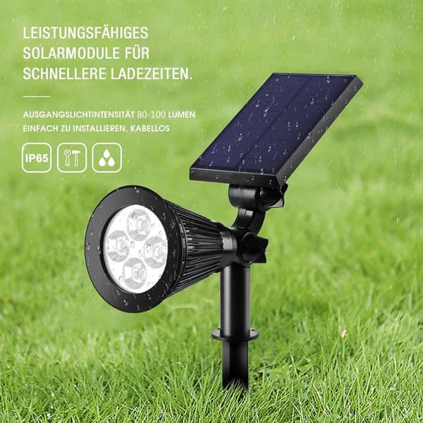 LED-aurinkovalo LED-aurinkospotti (2 kpl lämmin valkoinen) spotti