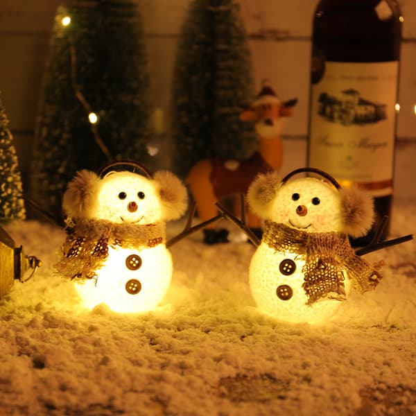 ##/Julbelysning snögubbe prydnader, 2 st julgåva##/